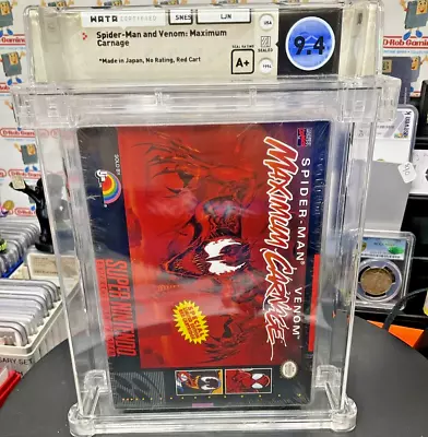 Spiderman Venom Maximum Carnage Super SNES New Sealed VGA WATA CGC • $1895