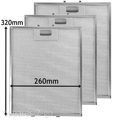 3 X  Mesh Filter Vent Filters For KENWOOD Cooker Hood 320 X 260 Mm • £21.99