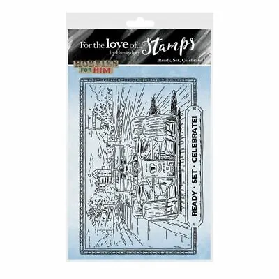 READY SET CELEBRATE (RACING CAR) - Clear Stamp - Hunkydory • £5.49