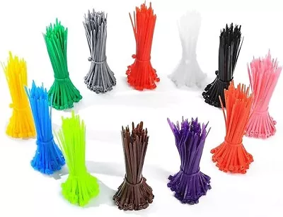 1200 Pcs Mixed Colored Zip Ties 4 Inch Multicolor Self-Locking Nylon Cable Zip  • $20.40