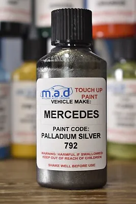 Mercedes Benz Palladium Silver 792 Touch Up Kit Bottle Brush Repair Paint 30ML • $17