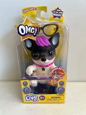 Little Live Pets OMG Boston Terrier NIB Purple Hair Pup Singing Musical NEW • $15.94