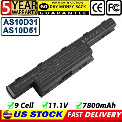 Battery For Acer Aspire E1-531-2697 AS10D75 AS10D81 AS10D51 AS10D61 / Charger • $22.99