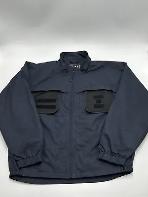 5.11 Tactical Jacket Nylon Response Full Zip Windbreaker Men's Size Large Navy • $29.95