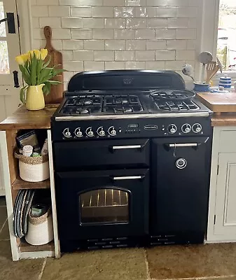 Rangemaster Classic Dual Fuel Range Cooker In Black With A Chrome Trim 90cm • £200