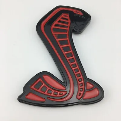 Red Black Cobra Shelby GT500 Snake Emblem Fender Door Trunk Premium Car Decal • $17.99