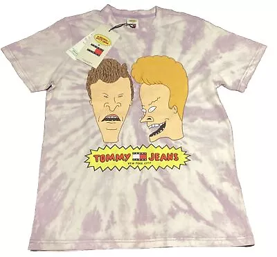 BNWT Beavis & Butthead MTV X Tommy Hilfiger Jeans Tie Dye Double Sided T-Shirt S • £49