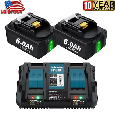 For Makita 18V 6.0Ah LXT Lithium Ion Battery Or Charger BL1860 BL1830 BL1850 US  • $19.70