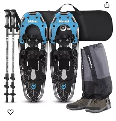 Odoland 4-in-1 Snowshoes Snow Shoes For Men And Women With Trekking Poles • $35