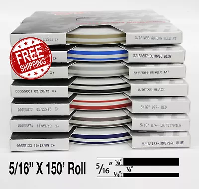 5/16  X 150' Roll Of Accent Pinstripe For Cars TrucksRV Stripe Many Colors  • $15.70