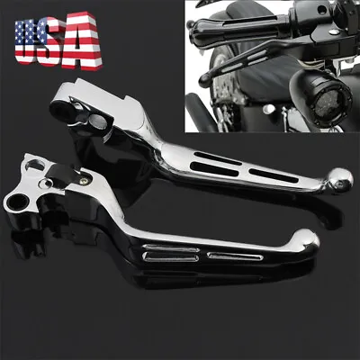 2x Chrome Hand Levers Clutch Brake Lever For Harley Sportster XL Glide Softail • $25.28