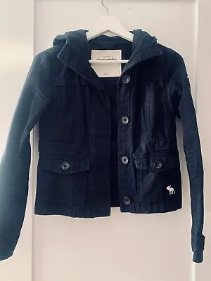 $25.99 • Buy ABERCROMBIE KIDS Twill Military Parka Jacket Girls XL Coat (Women’s XS) Navy