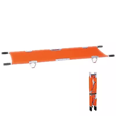 Folding Stretcher For Medical Emergency W/ Heavy Duty Handles Straps + Case • $169.95