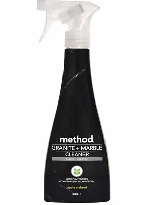 Method Daily Granite + Marble Cleans + Polishes 354ml Spray Apple Orchard Scent. • £3.74