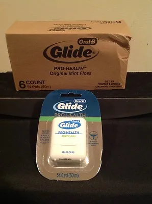 Crest Glide PRO-HEALTH  Mint FLOSS  Dental Floss  LOT OF 6  • $23.27