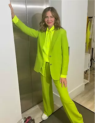 Zara Trinny Green Blazer  & Trousers Neon BNWT💕set Both In Size S • £149