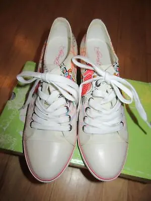 19e/womens Ed Hardy Sneakers/wedge/white/size 10/box! • $59.95