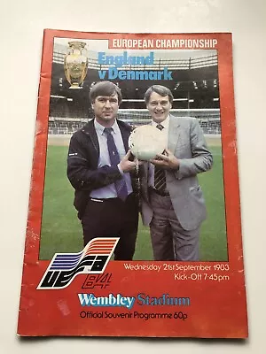 £1.49 • Buy 21/09/1983 England V Denmark - European Championship - 1983/84