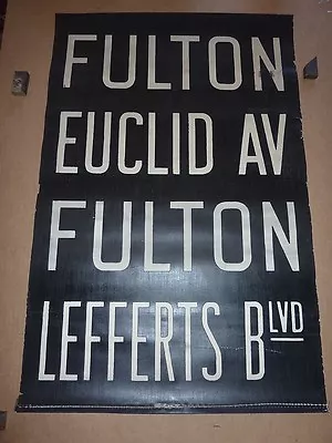 1930's Antique NYC New York City Subway IND Front Destintion Roll Sign FULTON • $199.99