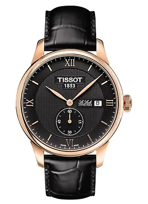 Tissot Men's Le Locle Croc Embossed Leather Swiss Automatic Watch T0064283605801 • $299.99