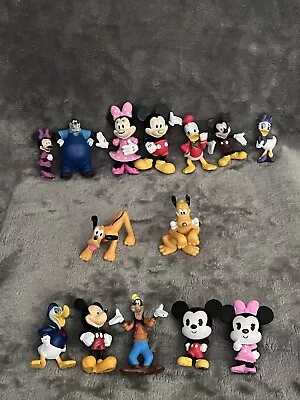 DISNEY FIGURINES LOT 14 Piece Mickey Mouse Lot Minnie Daisy Pete PVC Pluto Goofy • $9.99