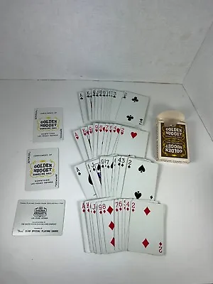 Vintage Golden Nugget Gambling Hall Playing Cards Deck Brown COMPLETE W JOKERS • $124.95