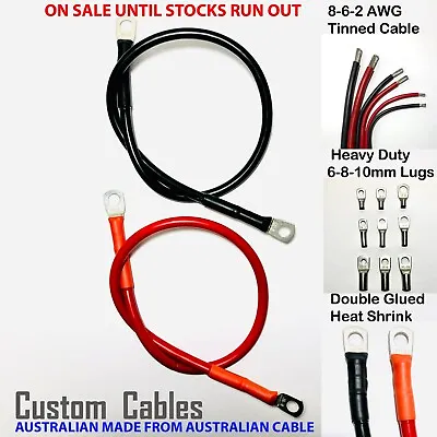 Battery Cable Car Boat Marine Inverter RV Solar 2 AWG 6 AWG 8 AWG 0.25 To 2 M • $7.55