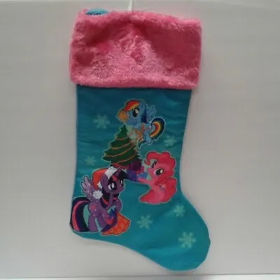 My Little Pony Christmas Stocking New Blue Pink Tree Rainbow • $14