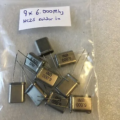 9 - 6.000 Mhz HC25 Soler In Crystals  • £6