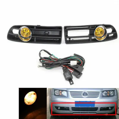 Fog Light LED Front Bumper Grille DRL Lamp For VW Jetta Bora Mk4 1999-2004 GT • $42.59