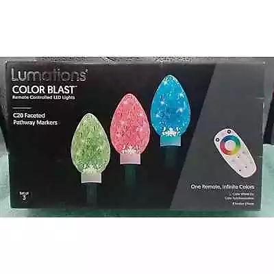 Lumations Color Changing Remote LED SYNC MUSIC Christmas Lights C20 Pathway • $27.95