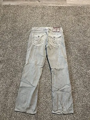 True Religion Ricky Super T Mens Jeans 34x34 Thick Stitch Jeans Made In USA • $50