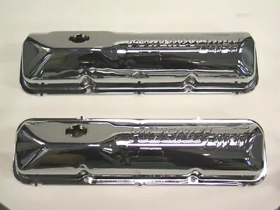 $179.95 • Buy Powered By Ford 390GT 428 Cobra Jet Mustang Chrome Valve Covers