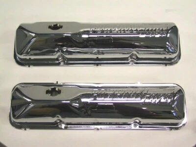 $179.95 • Buy Powered By Ford 390GT 428 Cobra Jet Mustang Chrome Valve Covers