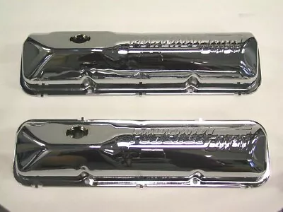 Powered By Ford 390GT 428 Cobra Jet Mustang Chrome Valve Covers • $179.95