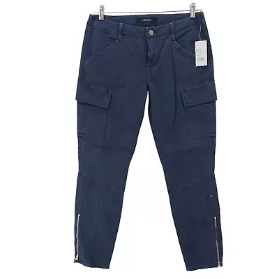 NWT J BRAND Cargo Pants Ankle Zip JB000408 Distressed Black Iris - BLUE Size 30 • $79.99