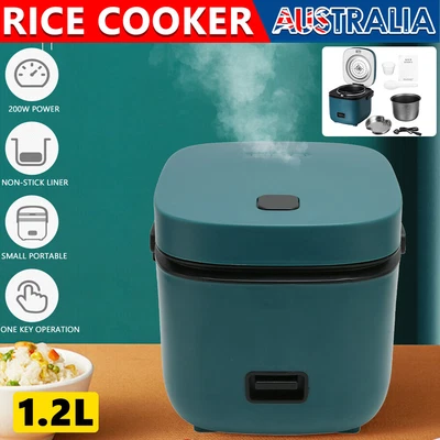 $34.95 • Buy 1.2L Electric Mini Rice Cooker Portable Non-Stick Small Household Cooking Pot