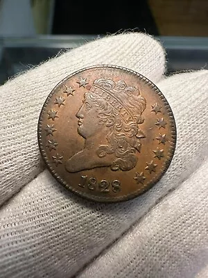 1828 Classic Head Half Cent XF+ • $155