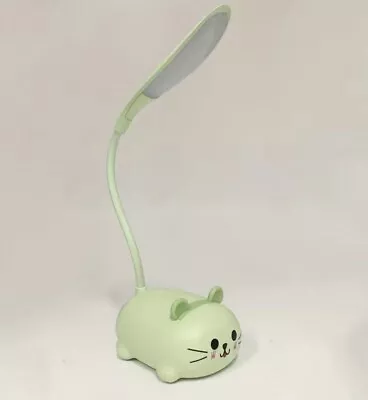 Led Portable Mini Desk Lamp Small Kitten Cat Green New In Box • $7.70