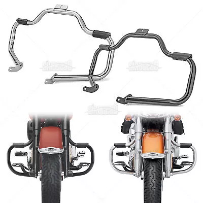 Mustache Engine Guard Highway Crash Bar For Harley Heritage Softail FLST FLSTC • $97.99