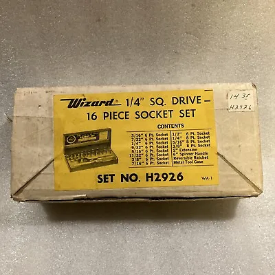 Wizard Western Auto EMPTY BOX For Socket Set 1/4” H2926 Empty Box Only Nice • $23.88