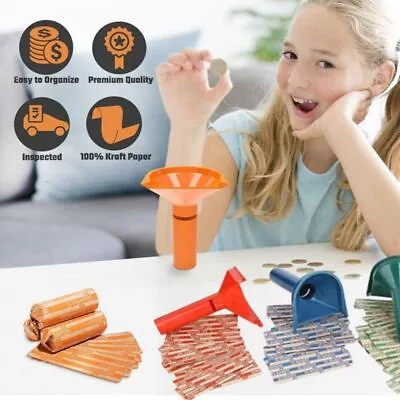 Coin Sorter Tubes Coin Counting Tubes Coin Wrappers Assorted Coin Wrappers • $22.92