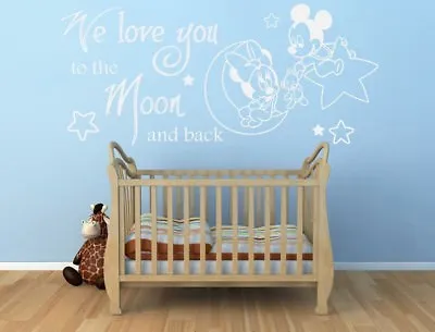 MICKEY MINNIE MOUSE BABY DISNEY CHILDRENS KIDS Vinyl Wall Art Stickers Decals • $12.43