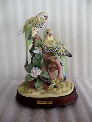 Vintage Jonathon Byron Porcelain Musical Figurine Of Parakeets • $24.99