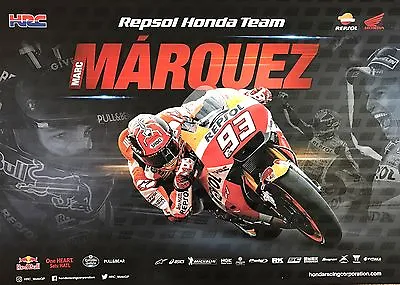 Marc Marquez Un Signed Repsol Honda Poster 2017 MotoGP. • $6.20