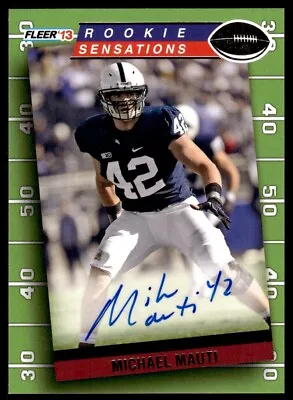 Michael Mauti 2013 Fleer Retro Rookie Sensations Auto Penn State Nittany Lions • $9.99