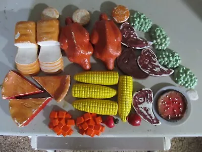 Lot Of Vintage Pretend Grocery Play Food Kid's Toy Kitchen 27 Pcs. • $21.99