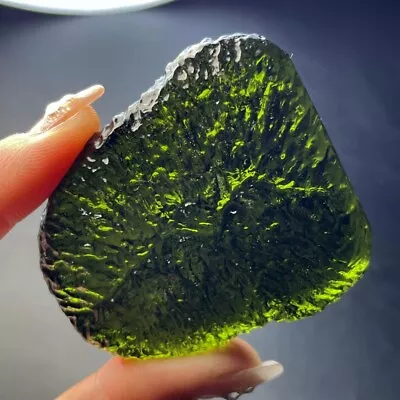 435CT Moldavite Genuine Raw Moldavite Crystal From Czech Republic PICcertificate • $0.01