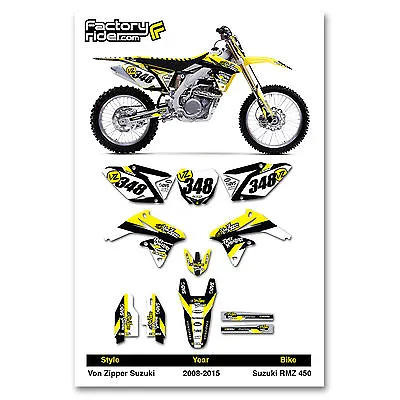$79.99 • Buy 2008-2017 SUZUKI RMZ 450 GRAPHICS KIT / NMB PL BUNDLE Motocross Decals VZ Style