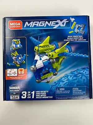 Mega Construx Magnext 3 In 1 Mag-Rockets Construction Toy 56 Piece Set Kids Adul • $24.99